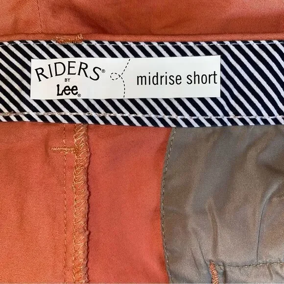 Riders by Lee Women’s 18W Shorts 6” Inseam Burnt Coral Midrise - Picture 5 of 6